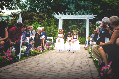 Flower Girls Aisle Outdoor Garden Wedding Ceremony