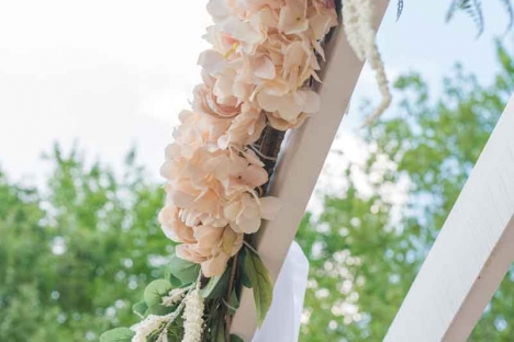 Outdoor Wedding Ceremony Venue Pergola Flowers