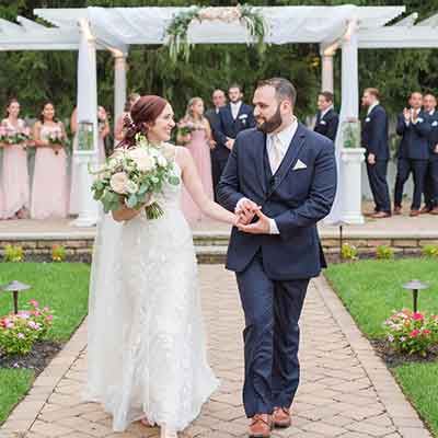 Featured outdoor wedding bride groom ceremony