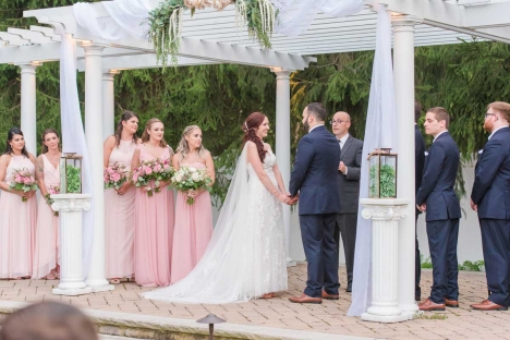 Bride Groom Party Outdoor Nj Wedding Ceremony