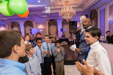 Bar Mitzvah Venue Mc With Boys Party Celebration