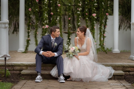 Bride And Groom Talking Outdoor Wedding