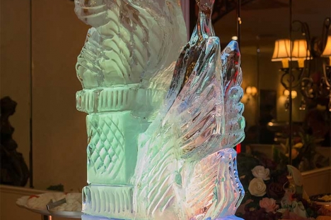 Custom Wedding Reception Ice Sculpture