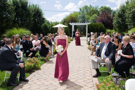 Elegant Bridesmaids Aisle Outdoor Wedding Ceremony Nj