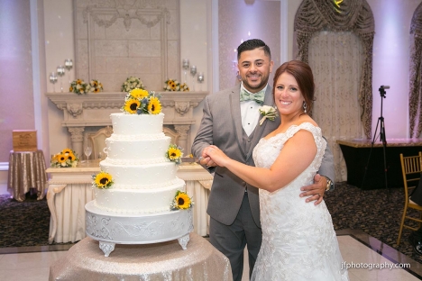 Nj Bride Groom Cutting Wedding Cake