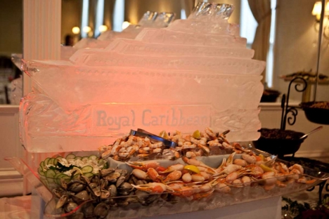 Royal Caribbean Ice Sculpture Seafood Station