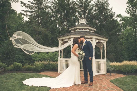 Stirling Nj Outdoor Wedding Gazebo Bride Groom